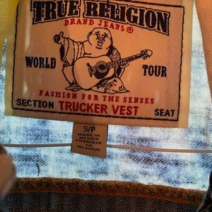 True Religion Denim Trucker Vest